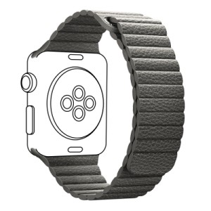 Ремешок для смарт-часов Armorstandart Leather Loop для Apple Watch 42 (Series 11-10)/41/40/38 Grey (ARM48654)