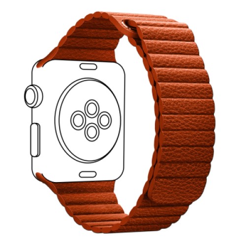 Ремешок для смарт-часов Armorstandart Leather Loop для Apple Watch 42 (Series 11-10)/41/40/38 Orange (ARM57838) Ремешок для смарт-часов Armorstandart Leather Loop для Apple Watch 42 (Series 11-10)/41/40/38 Orange (ARM57838)