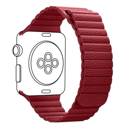 Ремешок для смарт-часов Armorstandart Leather Loop для Apple Watch 49/46/45/44/42 (Series 1-3) Red (ARM45824) Ремешок для смарт-часов Armorstandart Leather Loop для Apple Watch 49/46/45/44/42 (Series 1-3) Red (ARM45824)