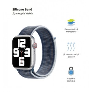 Ремешок для смарт-часов Armorstandart Nylon Band для Apple Watch 42 (Series 11-10)/41/40/38 Storm Blue (ARM74210)