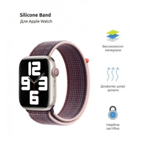 Ремешок для смарт-часов Armorstandart Nylon Band для Apple Watch 49/46/45/44/42 (Series 1-3) Berry Purple (ARM74213)