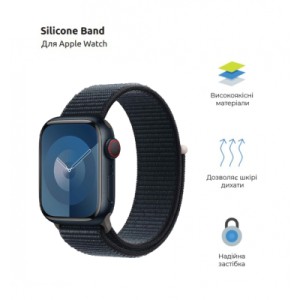 Ремешок для смарт-часов Armorstandart Nylon Band для Apple Watch 49/46/45/44/42 (Series 1-3) Midnight (ARM74217)