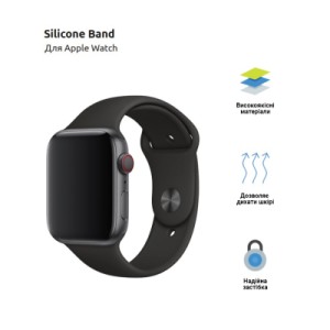 Ремешок для смарт-часов Armorstandart Sport Band (3 Straps) для Apple Watch 42 (Series 11-10)/41/40/38 Black (ARM49096)