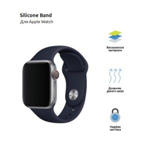 Ремешок для смарт-часов Armorstandart Sport Band (3 Straps) для Apple Watch 42 (Series 11-10)/41/40/38 Dark Blue (ARM49074)