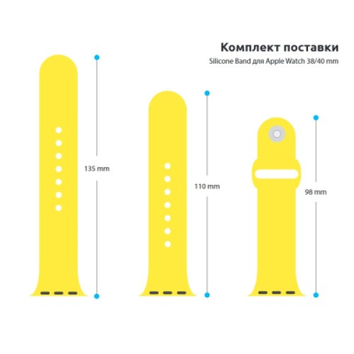 Ремешок для смарт-часов Armorstandart Sport Band (3 Straps) для Apple Watch 42 (Series 11-10)/41/40/38 Yellow (ARM49079) Ремешок для смарт-часов Armorstandart Sport Band (3 Straps) для Apple Watch 42 (Series 11-10)/41/40/38 Yellow (ARM49079)