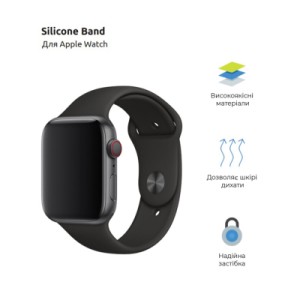 Ремешок для смарт-часов Armorstandart Sport Band (3 Straps) для Apple Watch 49/46/45/44/42 (Series 1-3) Black (ARM49097)