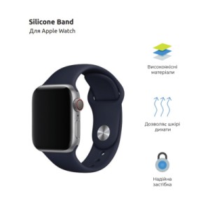 Ремешок для смарт-часов Armorstandart Sport Band (3 Straps) для Apple Watch 49/46/45/44/42 (Series 1-3) Dark Blue (ARM49070)