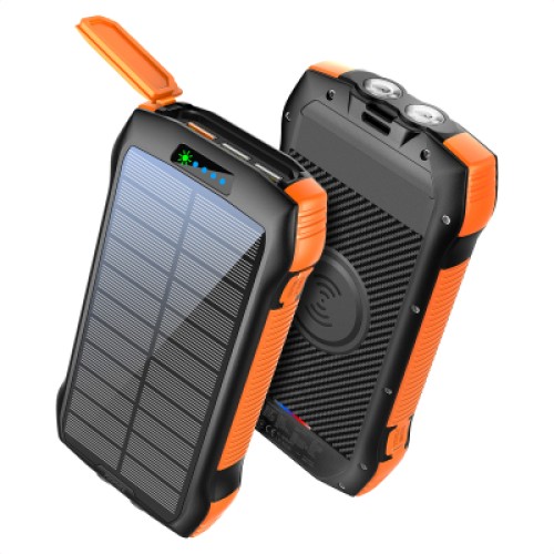 Батарея универсальная Promate 20000mAh PD/20W, QC/3/0, Solar, QI, IP65 (solartank-20pdqi.black)