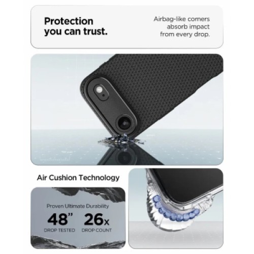 Чехол для мобильного телефона Spigen Liquid Air iPhone 17 Air Matte Black (ACS10302)