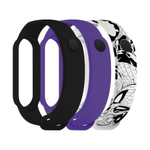 Ремешок для фитнес браслета Armorstandart комплект 3шт Xiaomi Mi Band 7/6/5 Symbiosis comix (ARM77055)