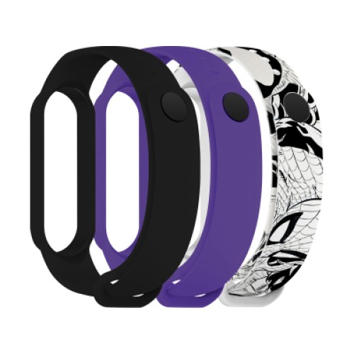 Ремешок для фитнес браслета Armorstandart комплект 3шт Xiaomi Mi Band 7/6/5 Symbiosis comix (ARM77055) Ремешок для фитнес браслета Armorstandart комплект 3шт Xiaomi Mi Band 7/6/5 Symbiosis comix (ARM77055)