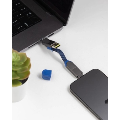 Дата кабель 6in1 inCharge X 0,14m 100W blue Rolling Square (X02WR) Дата кабель 6in1 inCharge X 0,14m 100W blue Rolling Square (X02WR)