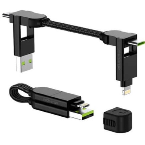 Дата кабель 6in1 inCharge X 0,14m 100W black Rolling Square (X01WR) Дата кабель 6in1 inCharge X 0,14m 100W black Rolling Square (X01WR)