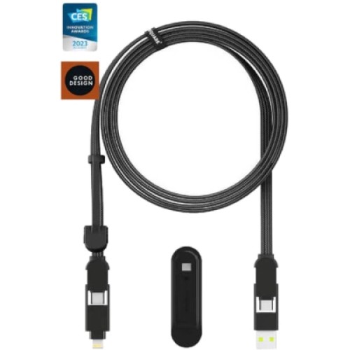 Дата кабель 6in1 inCharge XL 3.0m black Rolling Square (XLL01R) Дата кабель 6in1 inCharge XL 3.0m black Rolling Square (XLL01R)