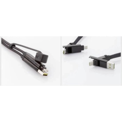 Дата кабель 6in1 inCharge XL 0.3m black Rolling Square (XLS01R) Дата кабель 6in1 inCharge XL 0.3m black Rolling Square (XLS01R)