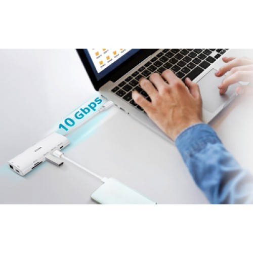 Концентратор D-Link USB-C 10-in-1 2xHDMI + 1xRJ45 1000Mbps + 2xUSB-C + USB 3.1 + USB 3.0 + SD + TF silver (DUP-A01) Концентратор D-Link USB-C 10-in-1 2xHDMI + 1xRJ45 1000Mbps + 2xUSB-C + USB 3.1 + USB 3.0 + SD + TF silver (DUP-A01)