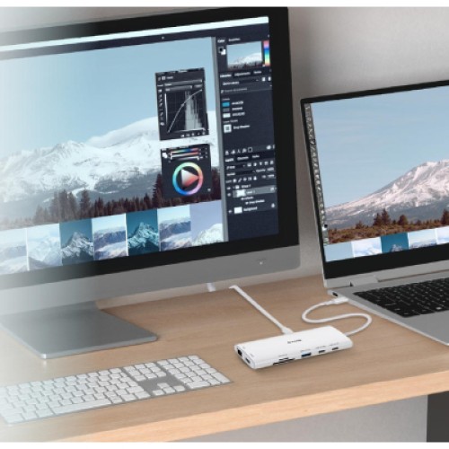 Концентратор D-Link USB-C 10-in-1 2xHDMI + 1xRJ45 1000Mbps + 2xUSB-C + USB 3.1 + USB 3.0 + SD + TF silver (DUP-A01) Концентратор D-Link USB-C 10-in-1 2xHDMI + 1xRJ45 1000Mbps + 2xUSB-C + USB 3.1 + USB 3.0 + SD + TF silver (DUP-A01)