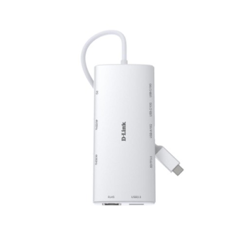 Концентратор D-Link USB-C 10-in-1 2xHDMI + 1xRJ45 1000Mbps + 2xUSB-C + USB 3.1 + USB 3.0 + SD + TF silver (DUP-A01) Концентратор D-Link USB-C 10-in-1 2xHDMI + 1xRJ45 1000Mbps + 2xUSB-C + USB 3.1 + USB 3.0 + SD + TF silver (DUP-A01)