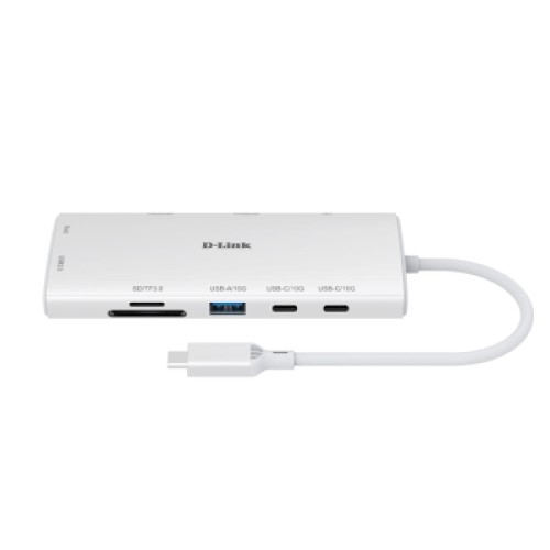 Концентратор D-Link USB-C 10-in-1 2xHDMI + 1xRJ45 1000Mbps + 2xUSB-C + USB 3.1 + USB 3.0 + SD + TF silver (DUP-A01) Концентратор D-Link USB-C 10-in-1 2xHDMI + 1xRJ45 1000Mbps + 2xUSB-C + USB 3.1 + USB 3.0 + SD + TF silver (DUP-A01)