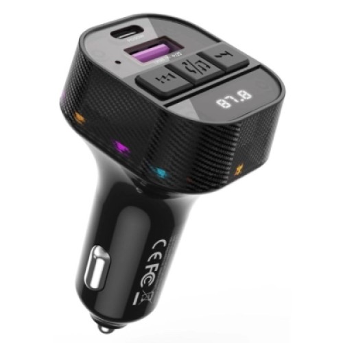 FM модулятор XO BCC17 Car Charger Smart Bluetooth Dual Port PD 30W Чорний (BCC17.black) FM модулятор XO BCC17 Car Charger Smart Bluetooth Dual Port PD 30W Чорний (BCC17.black)