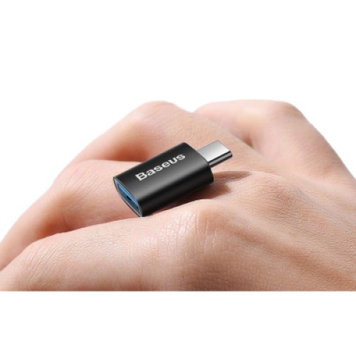 Переходник OTG USB 3.1 AF to USB-C black Baseus (ZJJQ000001)