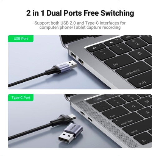 Переходник USB/USB-C to HDMI 4K/60Hz UGREEN (40189)