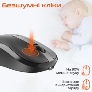 Мышка Meetion BTM185R Bluetooth/Wireless Black (MT-BTM185R-A)
