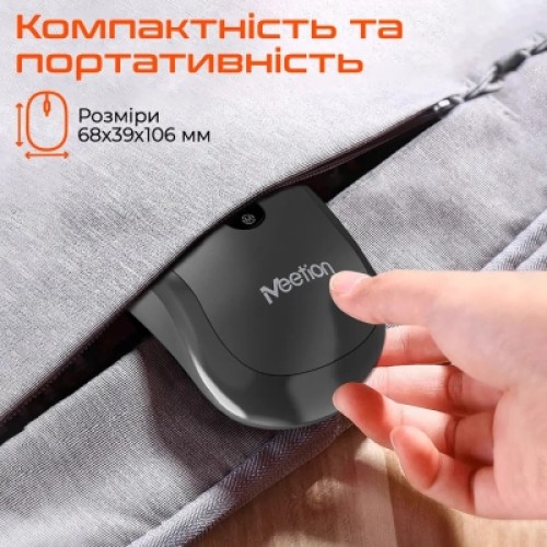 Мышка Meetion BTM185R Bluetooth/Wireless Black (MT-BTM185R-A) Мышка Meetion BTM185R Bluetooth/Wireless Black (MT-BTM185R-A)