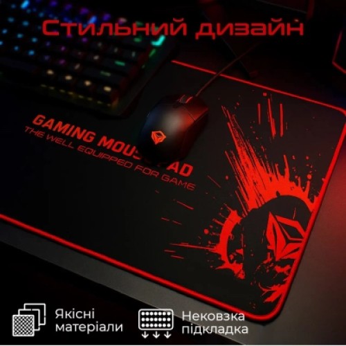 Коврик для мышки Meetion P100 Black/Red (MT-P100) Коврик для мышки Meetion P100 Black/Red (MT-P100)