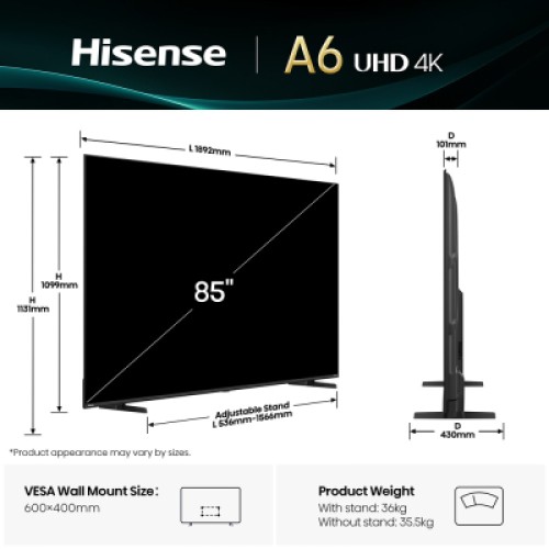 Телевизор Hisense 85A6Q Телевизор Hisense 85A6Q