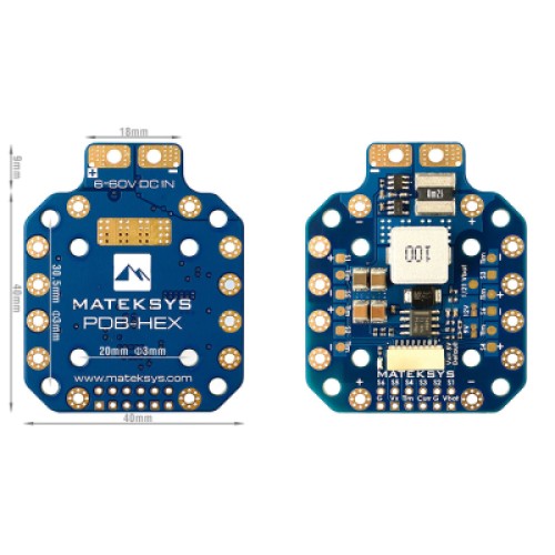 Плата распределения питания (PDB) MATEK PDB HEX (PDB-HEX) Плата распределения питания (PDB) MATEK PDB HEX (PDB-HEX)