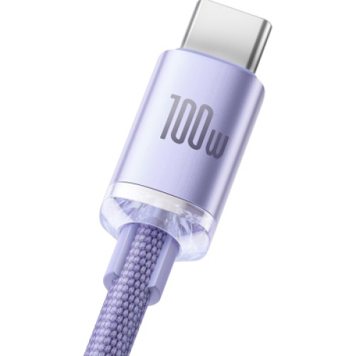 Дата кабель USB 2.0 AM to USB-C 1.2m 100W purple Baseus (CAJY000405) Дата кабель USB 2.0 AM to USB-C 1.2m 100W purple Baseus (CAJY000405)