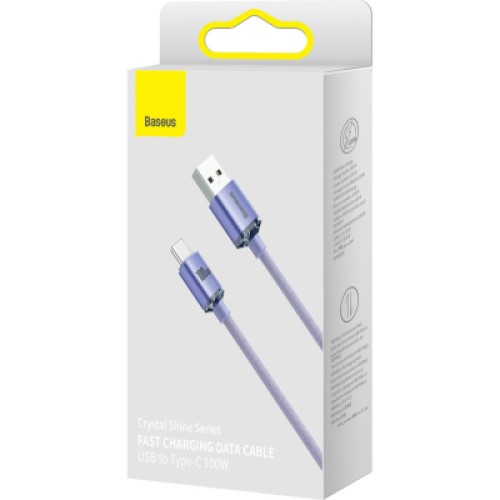 Дата кабель USB 2.0 AM to USB-C 1.2m 100W purple Baseus (CAJY000405) Дата кабель USB 2.0 AM to USB-C 1.2m 100W purple Baseus (CAJY000405)