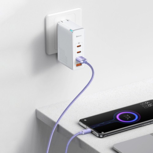 Дата кабель USB 2.0 AM to USB-C 1.2m 100W purple Baseus (CAJY000405) Дата кабель USB 2.0 AM to USB-C 1.2m 100W purple Baseus (CAJY000405)