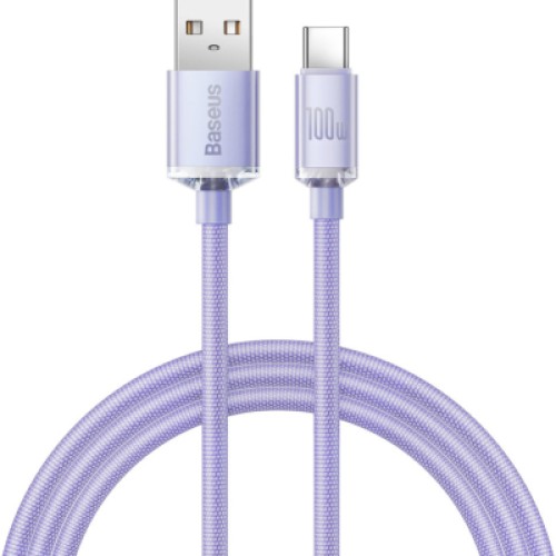 Дата кабель USB 2.0 AM to USB-C 1.2m 100W purple Baseus (CAJY000405) Дата кабель USB 2.0 AM to USB-C 1.2m 100W purple Baseus (CAJY000405)