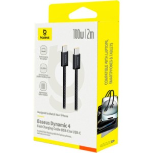 Дата кабель USB-C to USB-C 2.0m 100W (20V/5A) black Baseus (P10381400112-00)