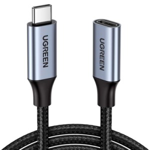 Дата кабель USB-C M/F 0.5m 5A USB 3.1 Gen2 10Gbps black UGREEN (80810)