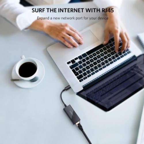 Переходник USB-C 3.1 to RJ45 1000Mbps black UGREEN (50307) Переходник USB-C 3.1 to RJ45 1000Mbps black UGREEN (50307)