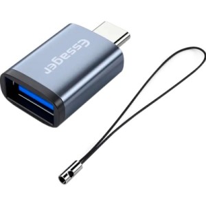 Переходник OTG USB 3.0 AF to USB-C M gray Essager (EZJAC-SRA0G)