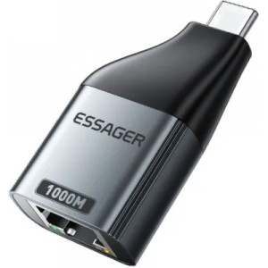 Переходник USB-C to RJ45 1000Mbps Essager (EZJRJK-MJ0G-P)