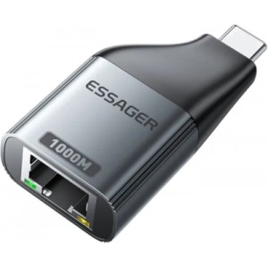 Переходник USB-C to RJ45 1000Mbps Essager (EZJRJK-MJ0G-P)