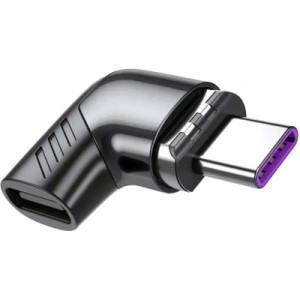 Переходник USB-C magnetic 100W 5Gbps 90° corner Essager (EZJT-QZG01)