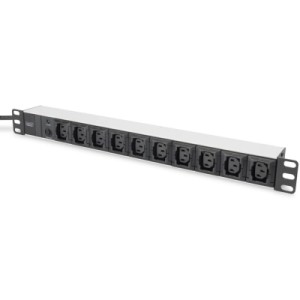 Силовой блок 19" 1U w/PDU 10xC13, 10A, 250V, вилка C14 Digitus (DN-95404)