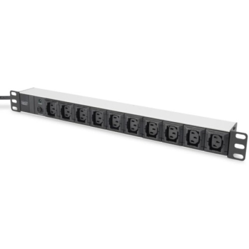 Силовой блок 19" 1U w/PDU 10xC13, 10A, 250V, вилка C14 Digitus (DN-95404)
