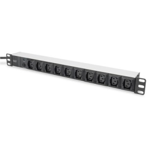 Силовой блок 19" 1U w/PDU 10xC13, 10A, 250V, вилка C14 Digitus (DN-95404)