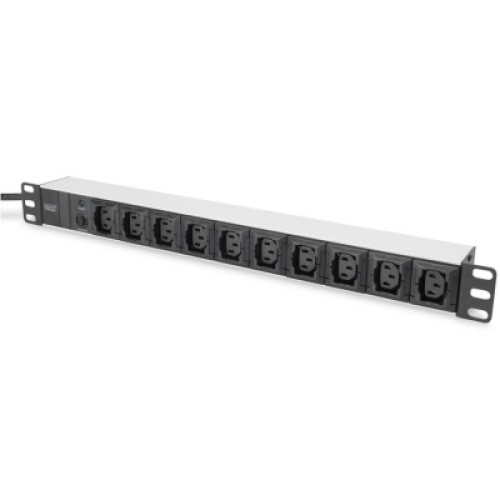 Силовой блок 19" 1U w/PDU 10xC13, 10A, 250V, вилка C14 Digitus (DN-95404)