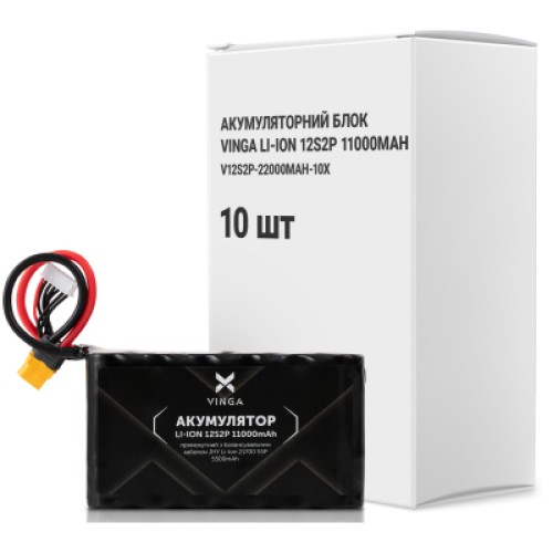 Аккумуляторный блок Vinga Li-Ion 12S2P 11000mAh коробка 10 штук (V12S2P-22000MAH-10X)