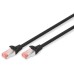 Патч-корд 10м, CAT 6 S-FTP, AWG 27/7, LSZH, black Digitus (DK-1644-100/BL)