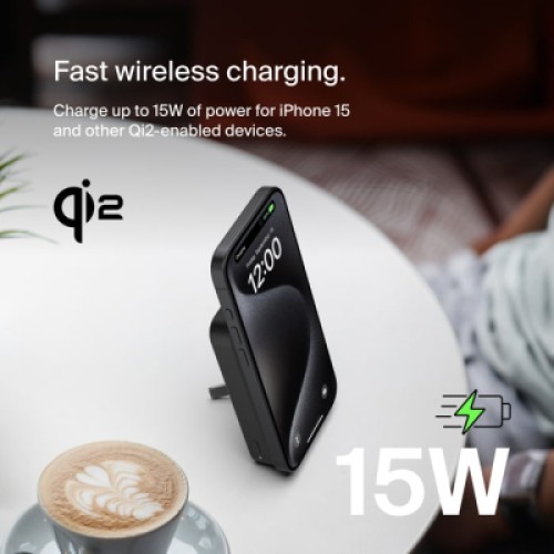 Батарея универсальная Belkin 8000mAh MagSafe Wireless Qi2 Black (BPD007BTBK)