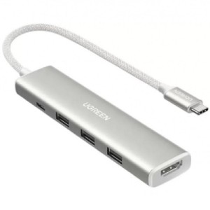 Порт-реплікатор UGREEN Dock CM478 5in1 USB3.0 Type-C --> HDMI/3xUSB3.0/Type-C/PD 100W (35580)